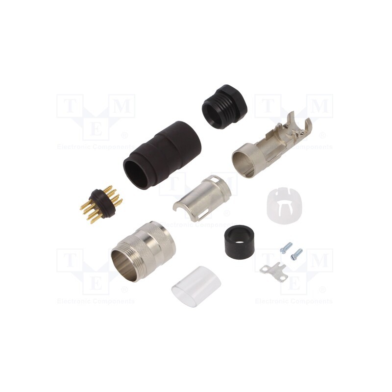 1 pcs x AMPHENOL - T3635002U - Connector: M16, plug, male, soldering, for cable, PIN: 12, 3A, 150V