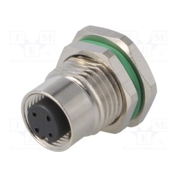 1 pcs x BULGIN - PXMBNI12RPF03APCPG9 - Socket, M12, PIN: 3, female, A code-DeviceNet / CANopen, THT, IP67