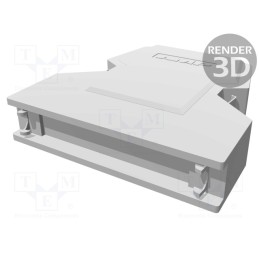 1 pcs x TE Connectivity - 5749889-3 - Plug case, PIN: 50, shielded, Locking: latch, Mat: steel, straight