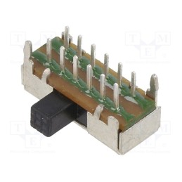 1 pcs x E-SWITCH - EG4208 - Switch: slide, Pos: 2, 4PDT, 0.2A/30VDC, ON-ON, THT, -20÷70°C, 20mΩ