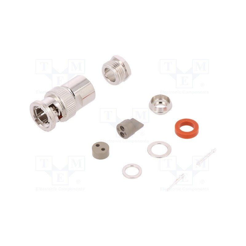 1 pcs x AMPHENOL RF - 031-224 - Plug, BNC, male/female, straight, 50Ω, RG108, soldering,clamp