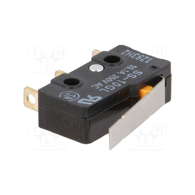 1 pcs x OMRON OCB - SS-10GL - Microswitch SNAP ACTION, 10A/250VAC, with lever, SPDT, ON-(ON)