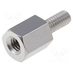 10 pcs x DREMEC - 212X05 - Screwed spacer sleeve, 5mm, Int.thread: M2,5, Ext.thread: M2,5