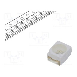 1 pcs x NTE Electronics - NTE30027 - LED, SMD, 3528,PLCC2, blue, 25÷48mcd, 3.5x2.8x1.9mm, 120°, 3.5÷4.2V