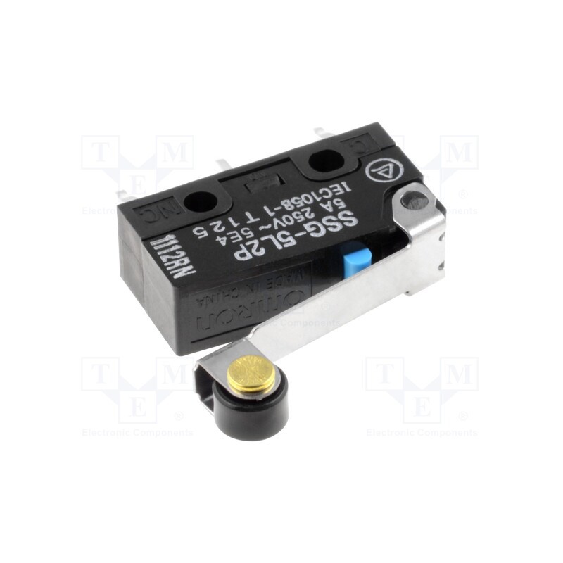 1 pcs x OMRON OCB - SSG-5L2P - Microswitch SNAP ACTION, 3A/250VAC, 4A/30VDC, SPDT, ON-(ON), IP40