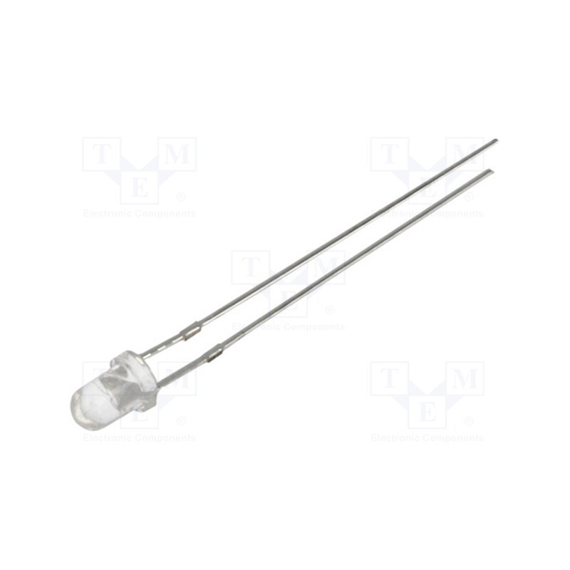 1 pcs x OPTOSUPPLY - OSW5DK3131A - LED, 3mm, white cold, 18000÷20000mcd, 30°, Front: convex, 2.9÷3.6V