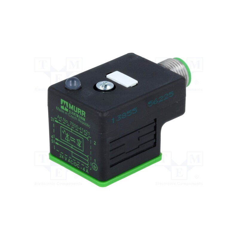 1 pcs x MURR ELEKTRONIK - 7000-41421-0000000 - Connector: valve connector, adapter,plug, form A, 18mm, female