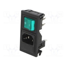 1 pcs x BULGIN - BZV15/Z0000/77 - Connector: AC supply, socket, male, 10A, 250VAC, IEC 60320, C14 (E)