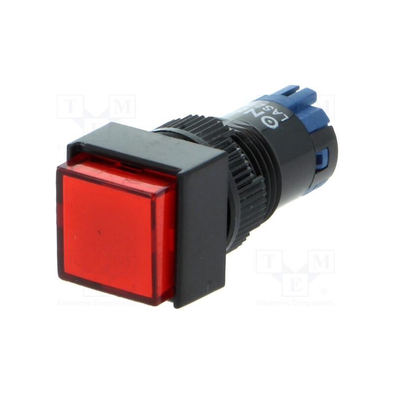 1 pcs x ONPOW - LAS2F-11/R - Switch: push-button, Pos: 2, SPDT, 0.5A/250VAC, 1A/24VDC, ON-(ON)