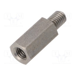 10 pcs x DREMEC - 248X15 - Screwed spacer sleeve, 15mm, Int.thread: M5, Ext.thread: M5