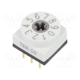 1 pcs x SUNGMUN ELECTRONICS - TER-10 - Encoding switch, DEC/BCD, Pos: 10, THT, Rcont max: 80mΩ, 7Ncm, T/S/Q