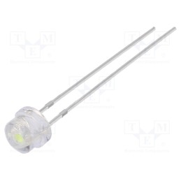 1 pcs x OPTOSUPPLY - OSB64L56A1A - LED, 4.8mm, blue (ice blue), 2180÷3000mcd, 100°, Front: convex