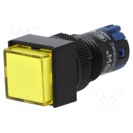 1 pcs x ONPOW - LAS2F-11/Y - Switch: push-button, Pos: 2, SPDT, 0.5A/250VAC, 1A/24VDC, ON-(ON)