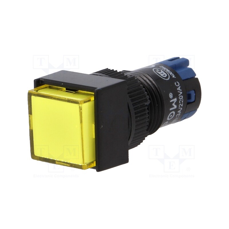 1 pcs x ONPOW - LAS2F-11/Y - Switch: push-button, Pos: 2, SPDT, 0.5A/250VAC, 1A/24VDC, ON-(ON)