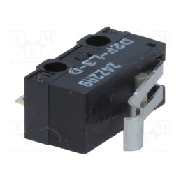1 pcs x OMRON OCB - D2F-L3-D - Microswitch SNAP ACTION, 3A/125VAC, 2A/30VDC, SPDT, ON-(ON), IP40