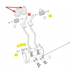 100041377 gas pedal rubber housing