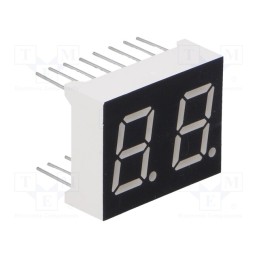 1 pcs x WENRUN - LDD040BAG-101-03 - Display: LED, 7-segment, 10.16mm, 0.4', No.char: 2, green, 4mcd