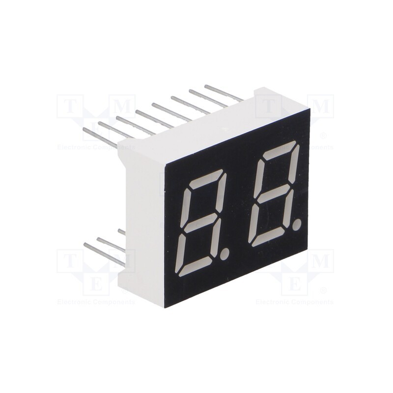 1 pcs x WENRUN - LDD040BAG-101-03 - Display: LED, 7-segment, 10.16mm, 0.4', No.char: 2, green, 4mcd