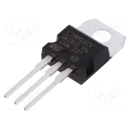 2 pcs x STMicroelectronics - L78M15CV - IC: voltage regulator, linear,fixed, 15V, 0.5A, TO220AB, THT,
