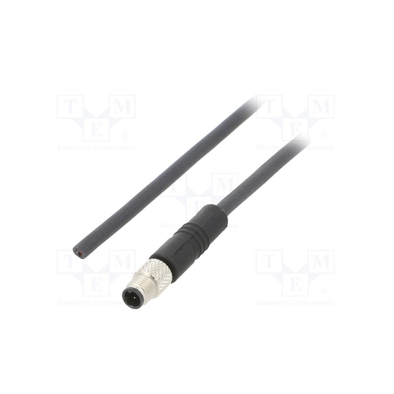 1 pcs x BINDER - 79 3101 55 03 - Connector: M5, plug, 707, male, PIN: 3, unshielded, gold-plated, 1A