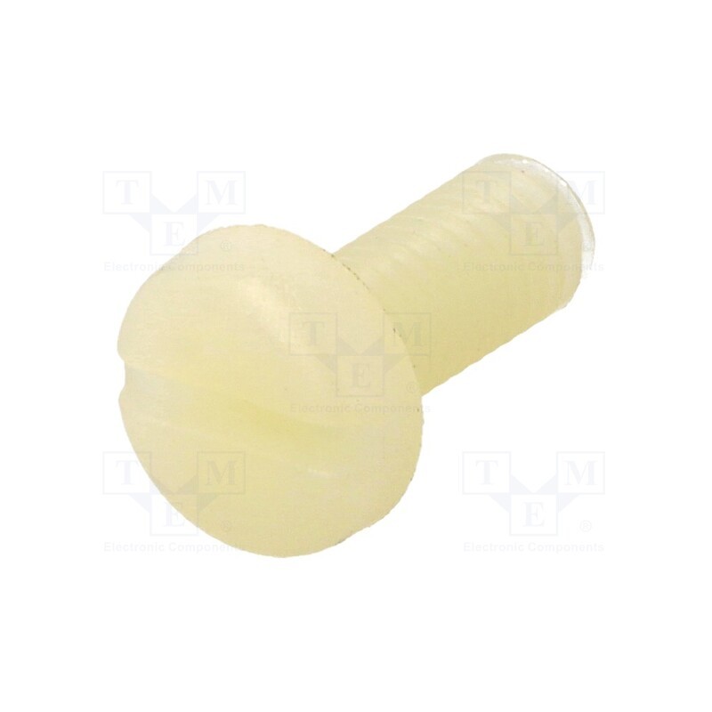 10 pcs x DREMEC - 8G204M5X12 - Screw, M5x12, 0.8, Head: cheese head, slotted, 1,3mm, polyamide