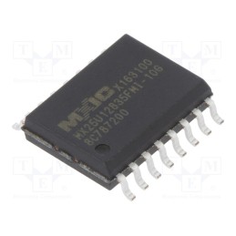 1 pcs x MACRONIX INTERNATIONAL - MX25U12835FMI-10G/TUBE - IC: FLASH memory, 128MbFLASH, 104MHz, 1.65÷2V, SOP16, serial