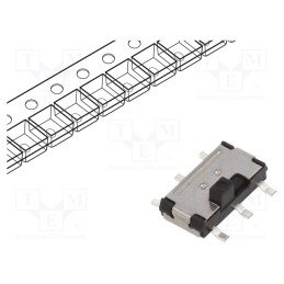 1 pcs x C&K - AYZ0202AGRLC - Switch: slide, Pos: 2, DPDT, 0.1A/12VDC, ON-ON, SMT, -10÷60°C, 100MΩ