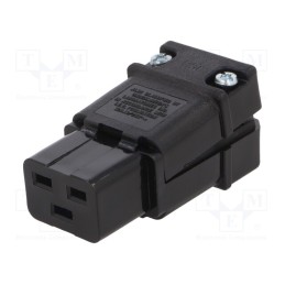 1 pcs x SCHURTER - 4300.0921 - Connector: AC supply, plug, female, 20A, 250VAC, C19 (J), for cable