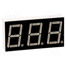 1 pcs x WENRUN - LTD056AUE-103C-01 - Display: LED, 7-segment, 14.22mm, 0.56', No.char: 3, red, 11.6mcd