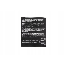 D49100137 warning sticker