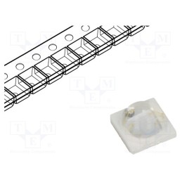 1 pcs x ProLight Opto - PK2N-3LLE-SD - Power LED, UV, 130°, 350mA, λd: 390÷410nm, Pmax: 3W, 3.45x3.44x1.9mm