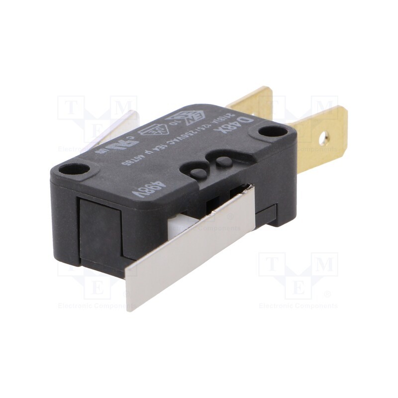1 pcs x ZF - D489-V3LD - Microswitch SNAP ACTION, 21A/250VAC, with lever, SPDT, ON-(ON)