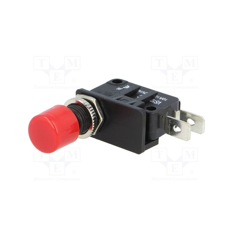 1 pcs x HIGHLY ELECTRIC - VAQ-4-10-1C-R - Switch: push-button, Pos: 2, SPDT, 10A/250VDC, ON-(ON), Ø: 13mm