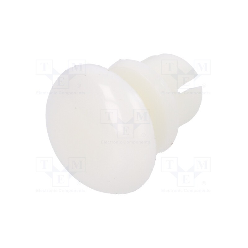 10 pcs x DREMEC - 8G4025.0X2.5W - Rivet, polyamide, L.rivet: 4.5mm, Panel cutout diam: 5.1mm, white