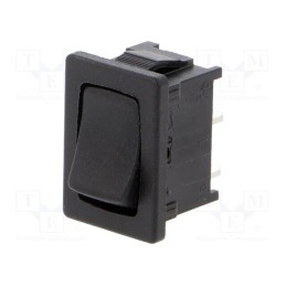 1 pcs x Marquardt - 01801.1302-02 - ROCKER, SPST, Pos: 2, ON-(OFF), 6A/250VAC, black, IP40, none, 100mΩ