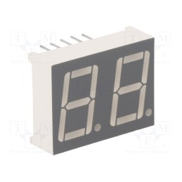 1 pcs x FORYARD - FYD-5621BUHR-21 - Display: LED, 7-segment, 14.2mm, 0.56', No.char: 2, red, 30÷60mcd