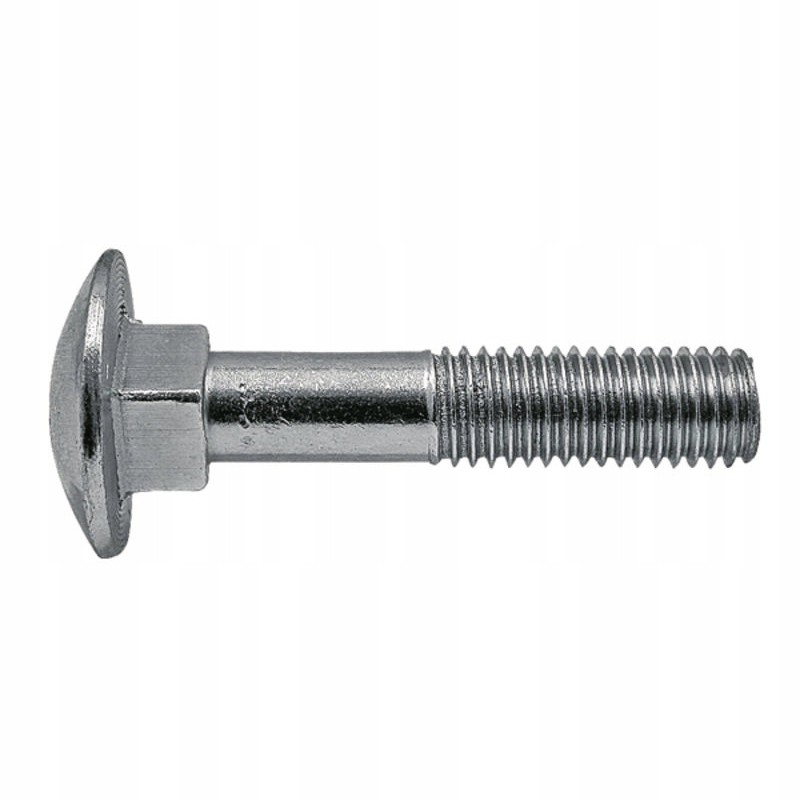 Galvanized carriage bolt m10x35mm thread 1 5 10pcs