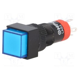 1 pcs x ONPOW - LAS3F-11/B - Switch: push-button, Pos: 2, SPDT, 0.5A/250VAC, 1A/24VDC, ON-(ON)