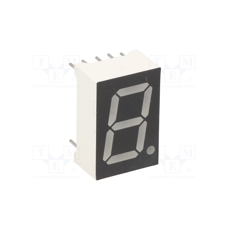 1 pcs x OPTO Plus LED - OPD-S5620LB-BW - Display: LED, 7-segment, 14.2mm, 0.56', No.char: 1, blue, 60mcd