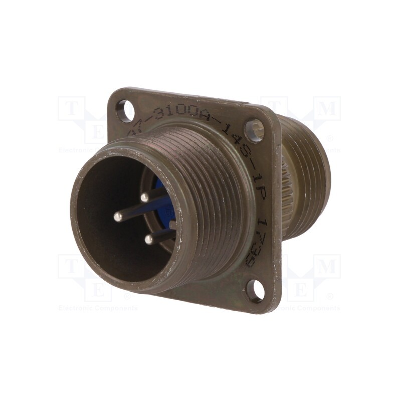 1 pcs x AMPHENOL - 97-3100A-14S-1P - Connector: circular, size 14S, 97, aluminium alloy, olive, socket