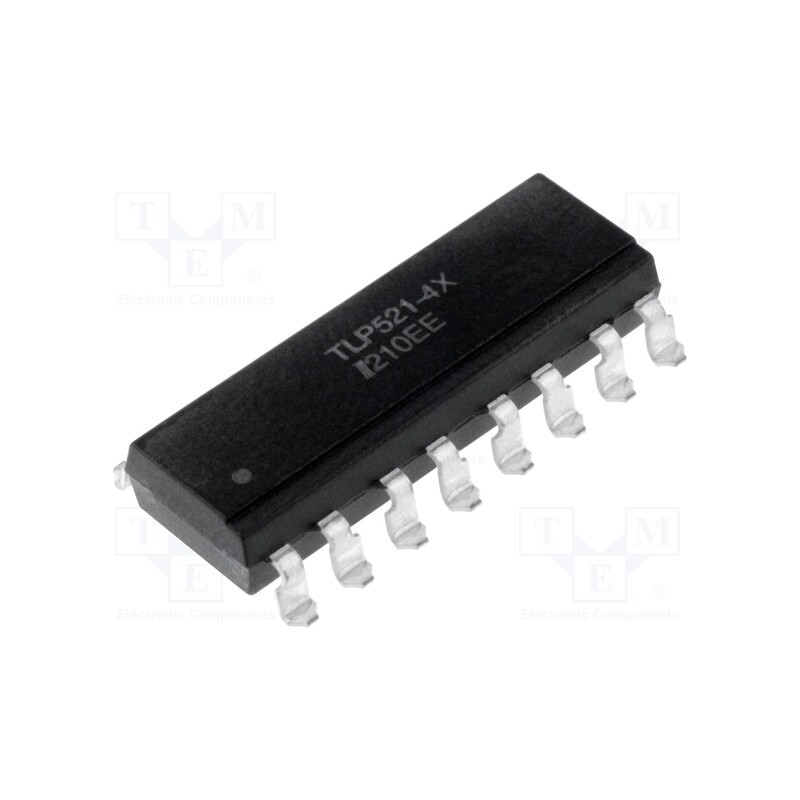 1 pcs x ISOCOM - TLP521-4XSM - Optocoupler, SMD, Ch: 4, OUT: transistor, Uinsul: 2.5kV, Uce: 55V