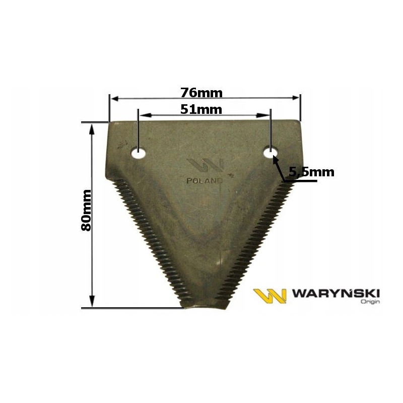 Bison Z056 scythe knife, serrated from the top, Warynski