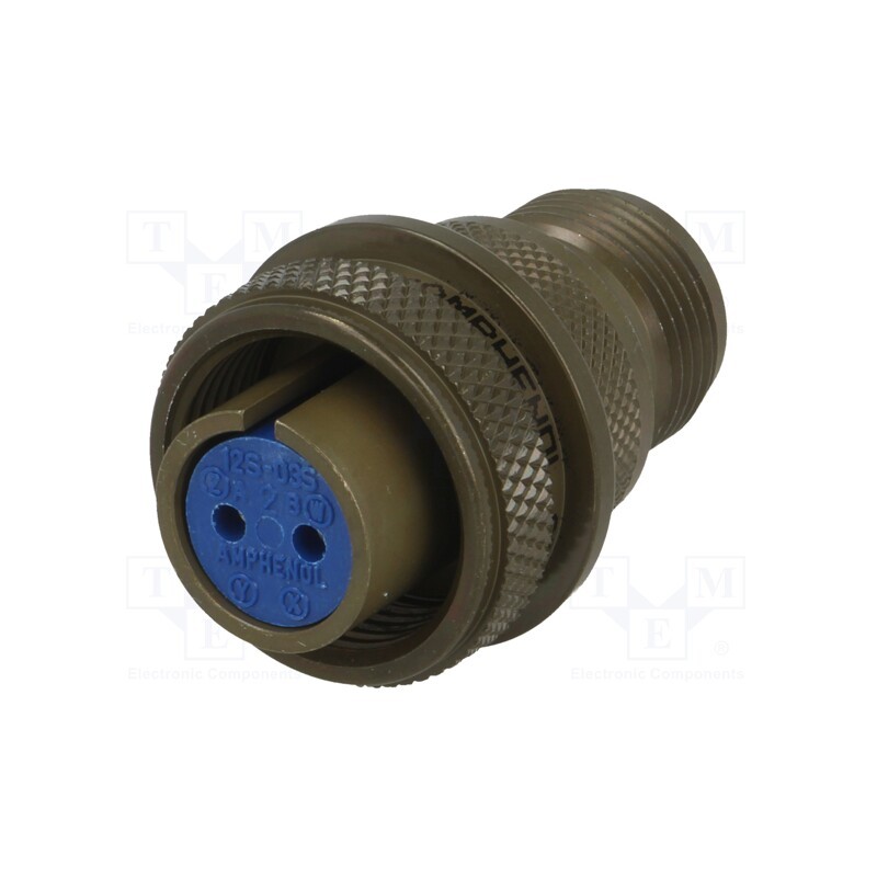 1 pcs x AMPHENOL - 97-3106A-12S-3S - Connector: circular, size 12S, 97, aluminium alloy, olive, plug