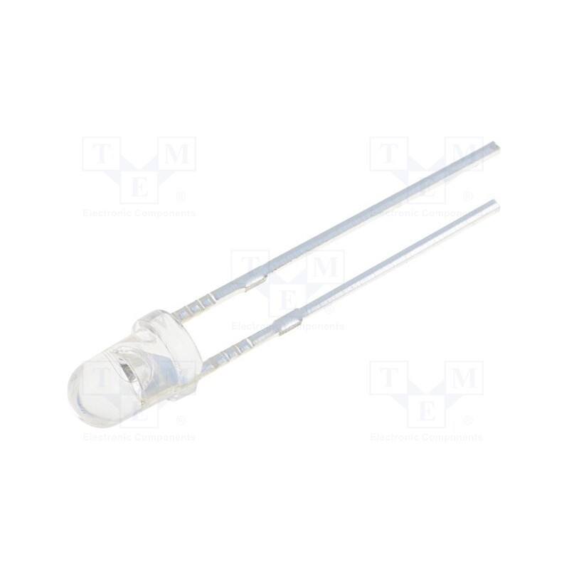 1 pcs x OPTOSUPPLY - OSBBY23131E - LED, 3mm, blue, 2180÷3000mcd, 30°, Front: convex, 2.9÷3.6V