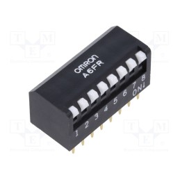1 pcs x OMRON OCB - A6FR-8101 - Switch: DIP-SWITCH, OFF-ON, 0.025A/24VDC, Pos: 2, -20÷70°C, THT