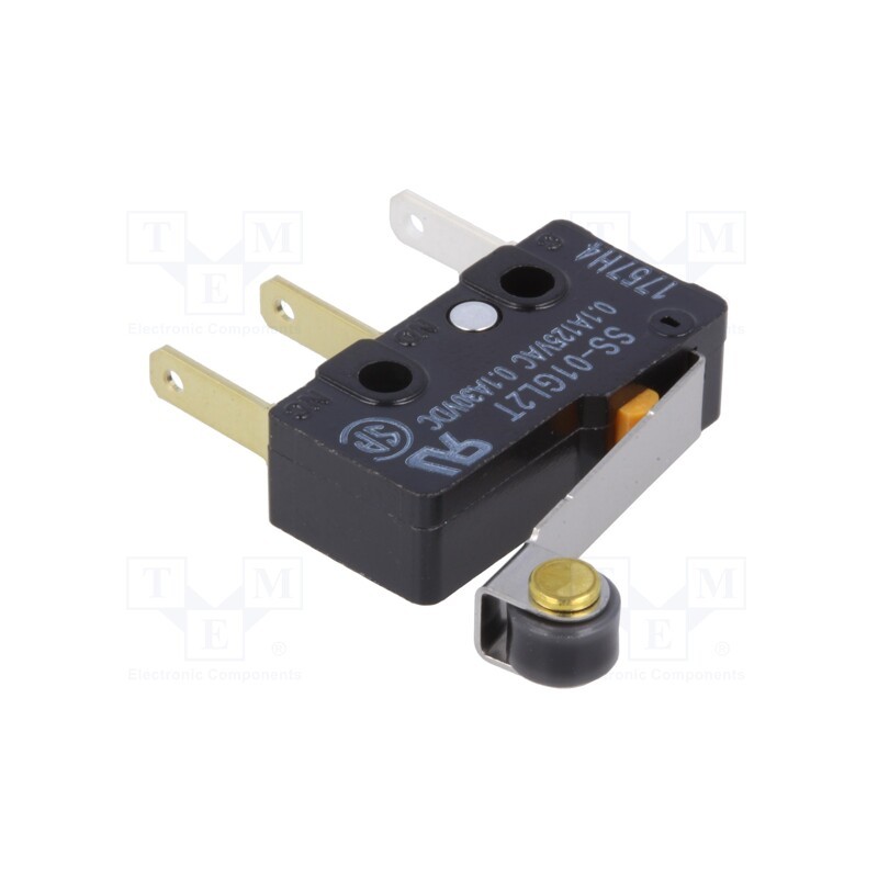 1 pcs x OMRON OCB - SS-01GL2T - Microswitch SNAP ACTION, 0.1A/125VAC, 0.1A/30VDC, SPDT, ON-(ON)