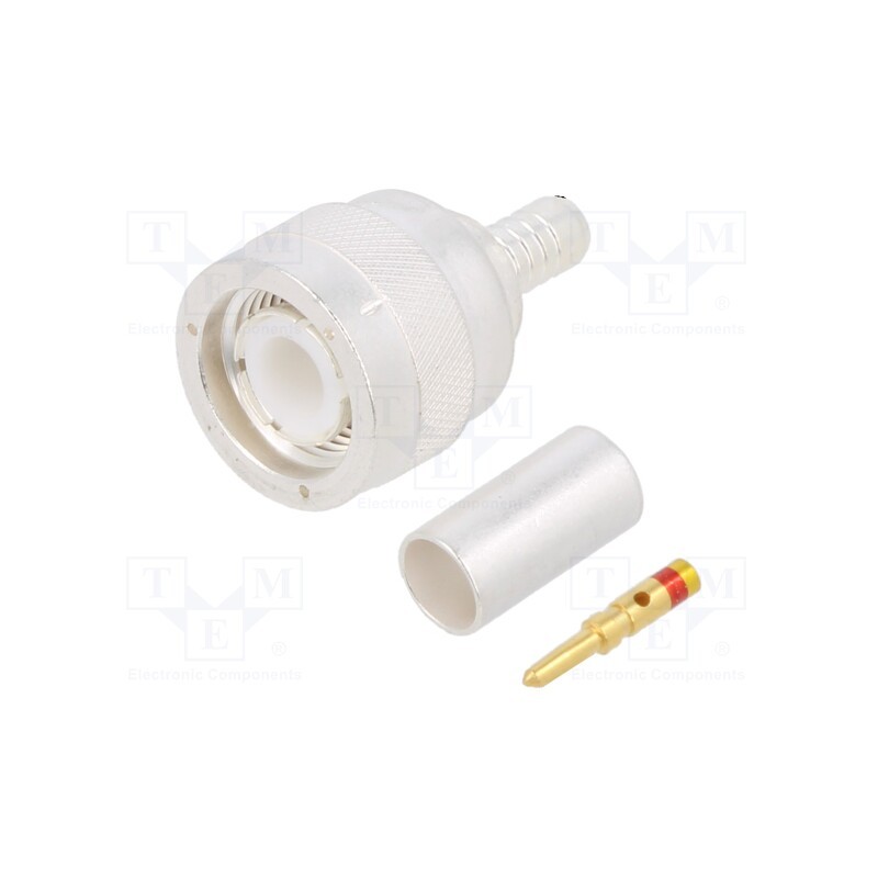 1 pcs x AMPHENOL RF - 031-4452 - Plug, TNC, male, straight, 50Ω, soldering,crimped, for cable, PTFE