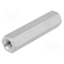 10 pcs x DREMEC - 128X8 - Screwed spacer sleeve, 8mm, Int.thread: M5, hexagonal, steel, zinc