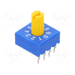 1 pcs x ECE - ERD510RSZ - Encoding switch, DEC/BCD, Pos: 10, THT, Rcont max: 100mΩ, 5Ncm, ERD