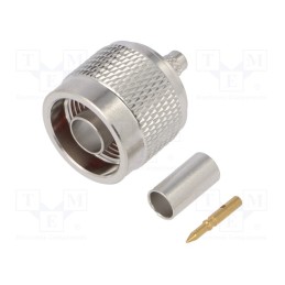 1 pcs x AMPHENOL RF - 172214 - Plug, N, male, straight, 50Ω, crimped, for cable, PTFE, gold-plated